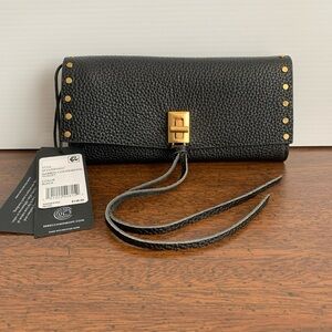 Rebecca Minkoff Darren Continental Wallet Black SF24TDNWLT MSRP $148